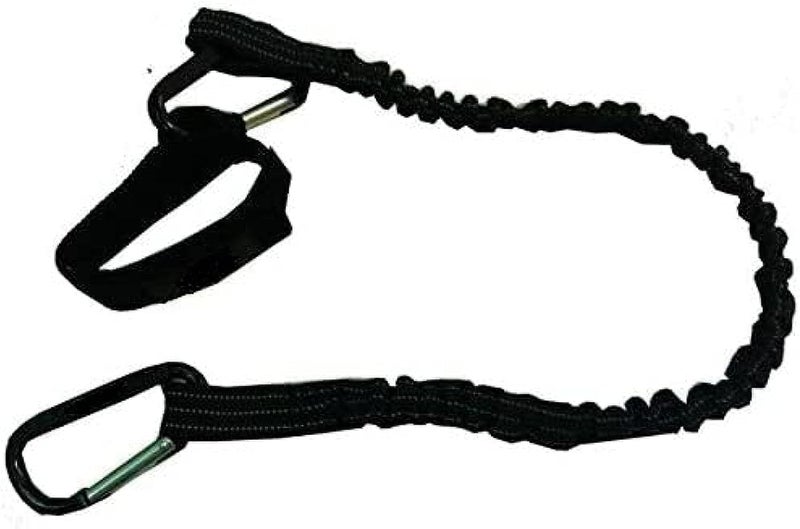 AQ AQSON AQSON Tool Lanyard with Single Action Carabiner - 52cm to 85cm Adjustable Length, Black - Image 1