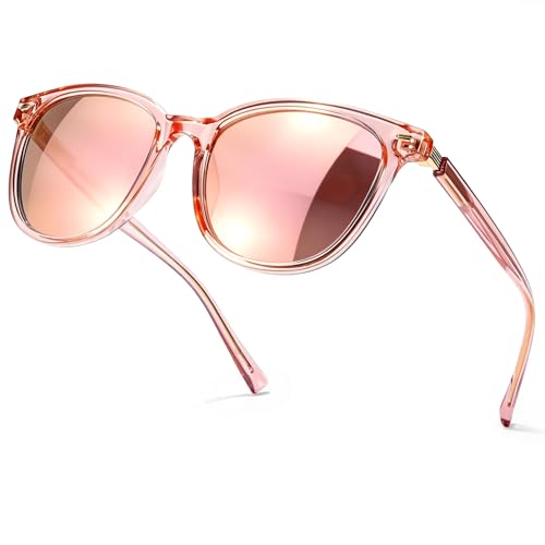 SIPHEW Womens Mirrored Polarized Sunglasses - Cat Eye Oversized Sun Glasses w UV Protection for Women - Image 1