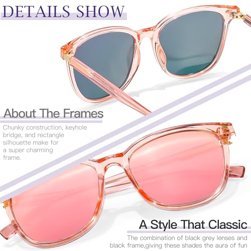 SIPHEW Womens Mirrored Polarized Sunglasses - Cat Eye Oversized Sun Glasses w UV Protection for Women - Image 5