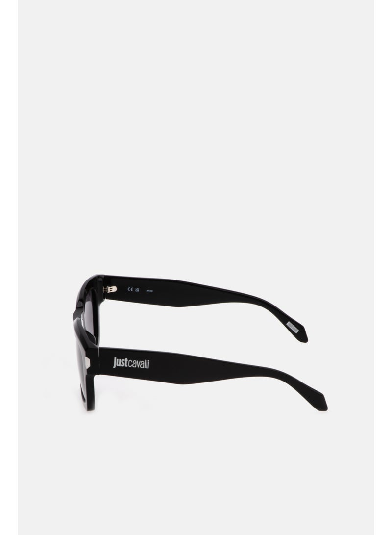 Just Cavalli Men's Navigator Shape  Acetate Sunglasses SJC026 52700Y - Lens Size: 52 Mm - Shiny Black - Image 3