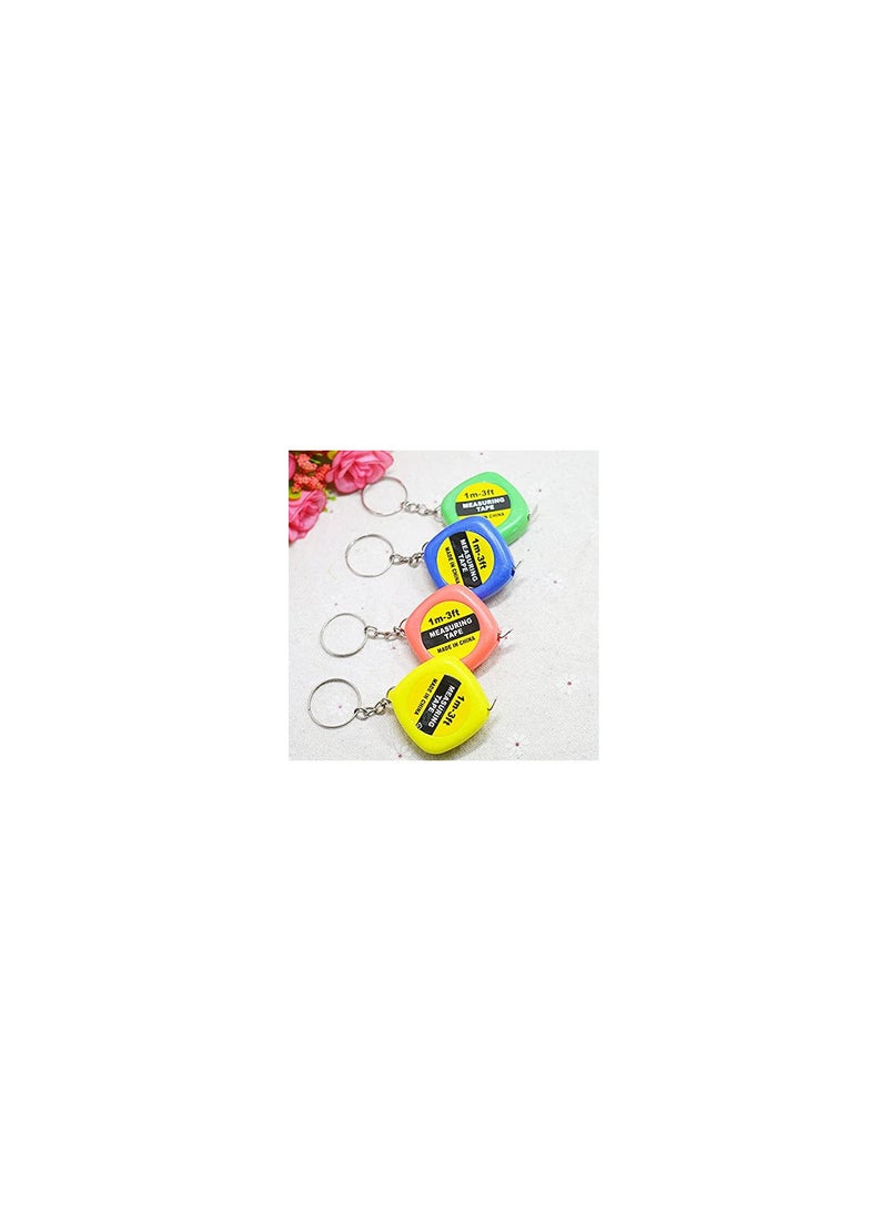 GGOOT Cute 1 Meter Color Random Keychain Keyring Tool Popular Mini Measuring Tape Portable Keychain - Image 3