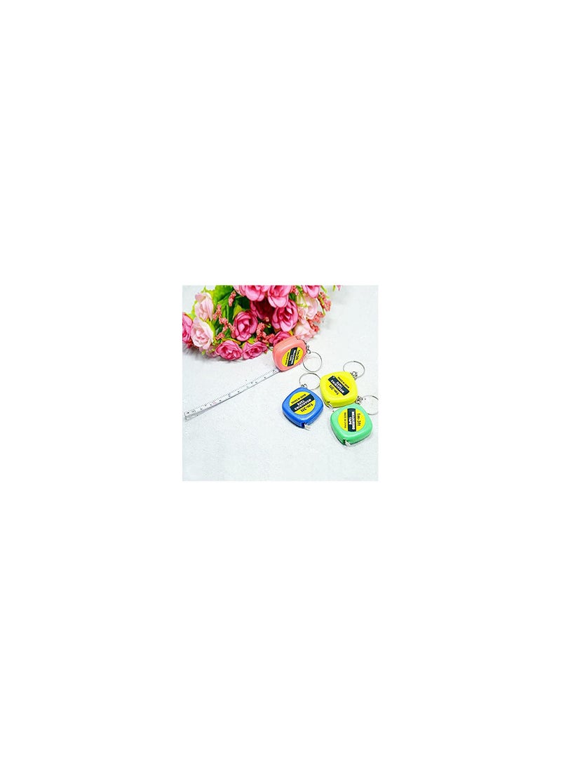 GGOOT Cute 1 Meter Color Random Keychain Keyring Tool Popular Mini Measuring Tape Portable Keychain - Image 5