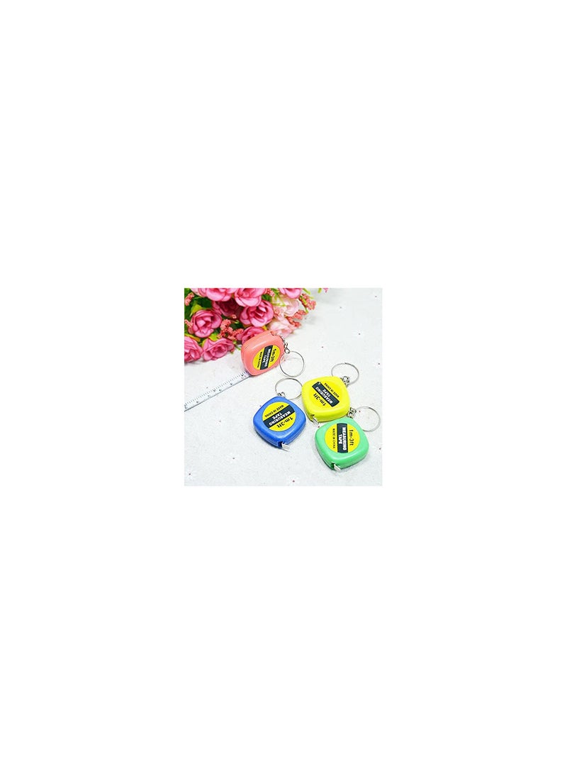 GGOOT Cute 1 Meter Color Random Keychain Keyring Tool Popular Mini Measuring Tape Portable Keychain - Image 4