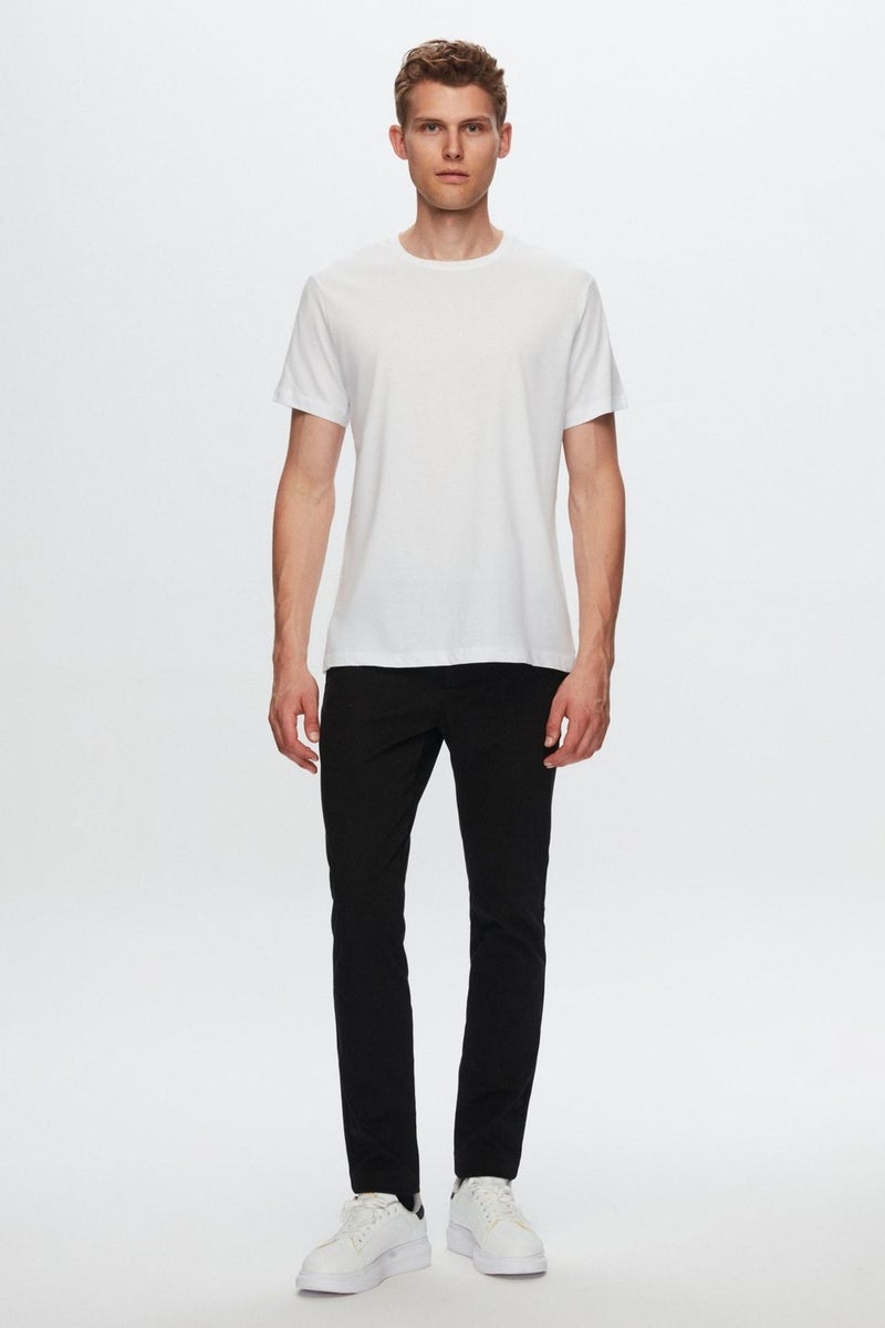 D'S DAMAT Comfort White 100% Cotton T-Shirt 6HC14ORT02006 - Image 4