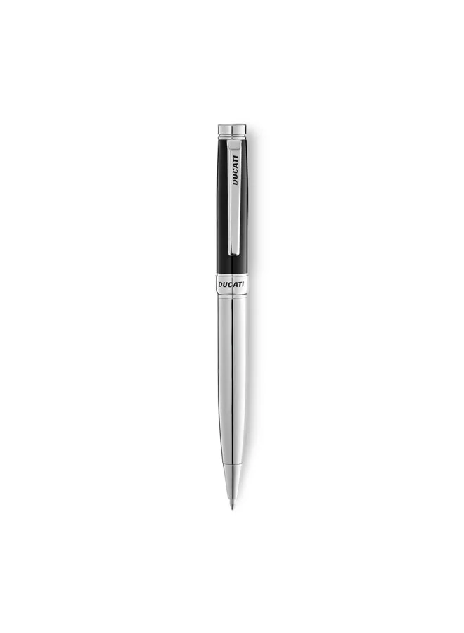 Ducati Nitro Stainless Steel Trims Twist Ballpoint Pen for Men, Blue Ink