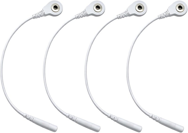 LODMOD 4 Pcs Electrode Lead Wire Adapters, Convert 2mm Pin to 3.5mm Snap - Compatible with TENS, EMS, IF Units - Image 1