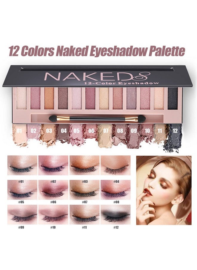 Rentonz All In One Makeup Kit 12 Colors Eyeshadow Palette Beige Foundation Lipstick Set Eyebrow Soap Eyeliner Stamp Waterproof Mascara Makeup Brush Makeup Sponge Gift Set For Women Girls & Teens  - Image 3