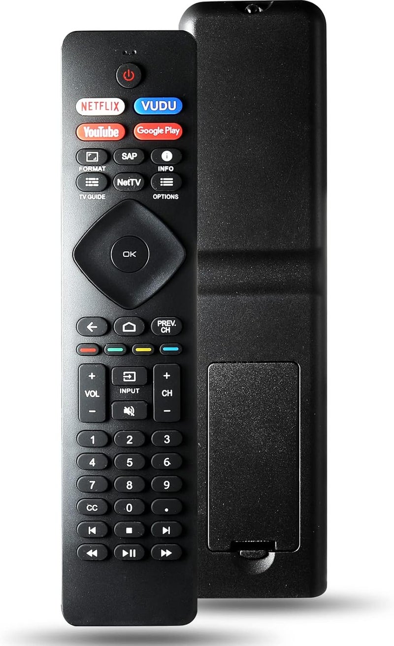 Ozuly TV Remote Control Replacement Compatible with All Philips Android 4K Ultra HD LED Smart LED TV NH800UP RF402A-V14 - Image 1