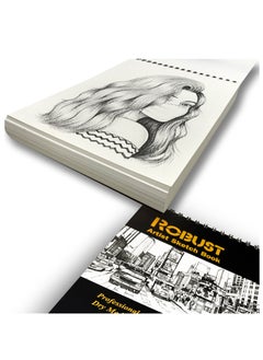 ROBUST Robust 400 Series Sketch Book (9"x12"), 100Sheets Sketch Pad,180gsm Drawing Notebook, Art Paper for Dry and Wet Media, Drawing Book For Kids, Spiral Bound Artist Sketch Paper, Acid Free Art Book  - Image 2