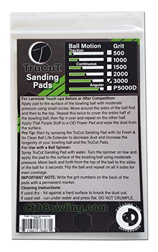 Creating the Difference TruCut Sanding Pads | Made Specifically for Bowling Balls | Resurfacing – Surface Management (3000 Grit, 5 inch) - Image 3