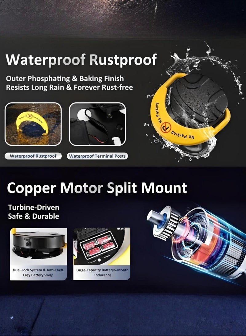 قفل وقوف بالتحكم عن بعد بعرض 45 سم - لاسلكي، مقاوم للاصطدام، مقاوم للماء IP67 للمواقف المحجوزة للسيارات الكهربائية/السيارات - Image 3