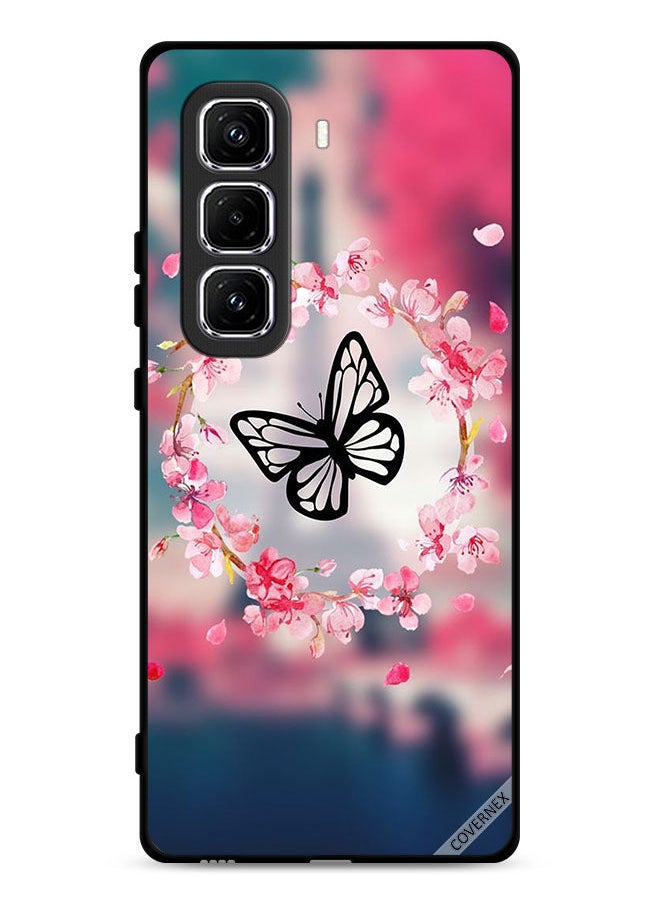 Covernex Infinix Hot 50 Pro Plus 4G Protective Case Cover Butterfly In Flower Ring  - Image 1