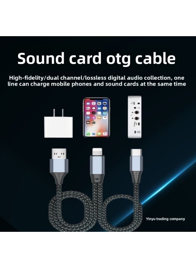 Generic [Sound Card Converter] [Mobile Phone And Sound Card Charge And Use No Current] OTG Live Line Adapter-Model:【type-c To For Apple】  - Image 4