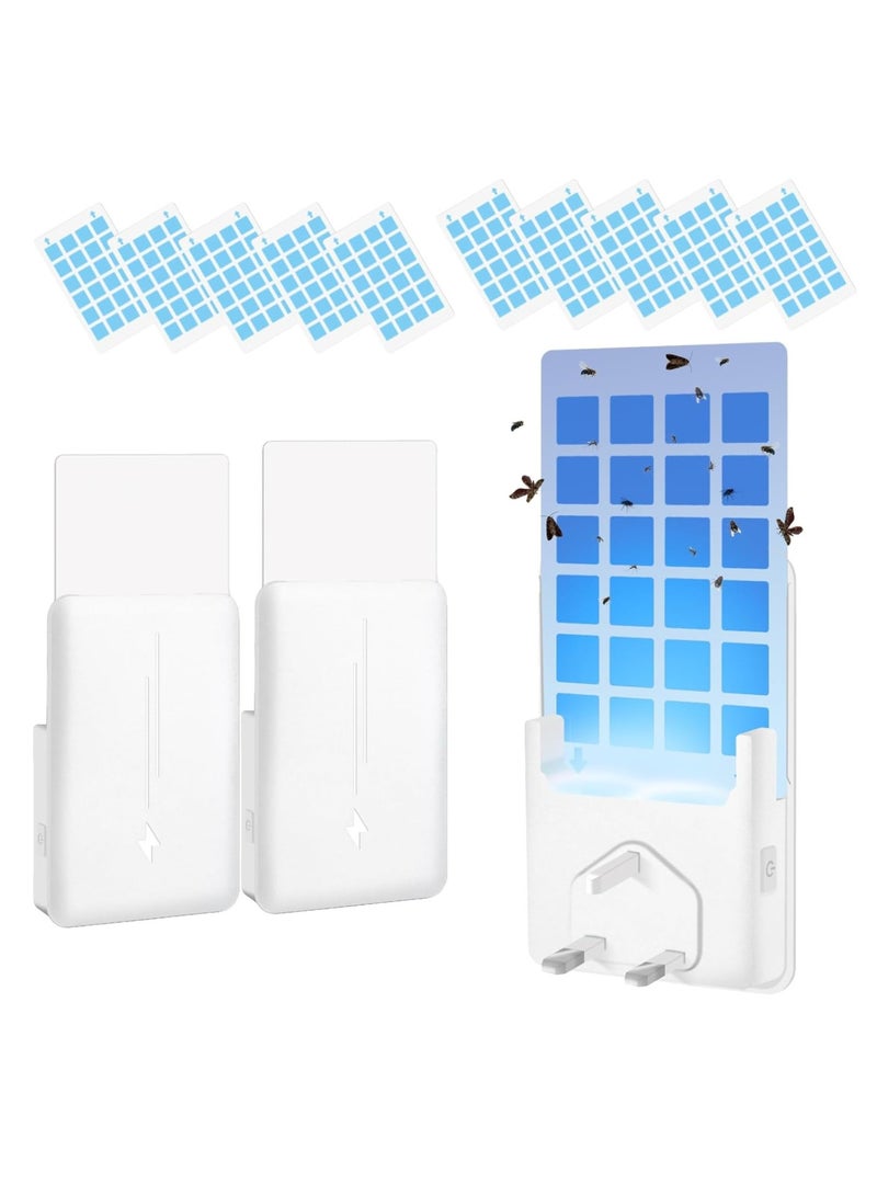Necomi 2 Piece Adhesive Mosquito Trap + 10 Piece Adhesive Cards, Indoor Mosquito Trap, Captures Houseflies, Fruit Flies and Mosquitoes with Night Light - Image 1