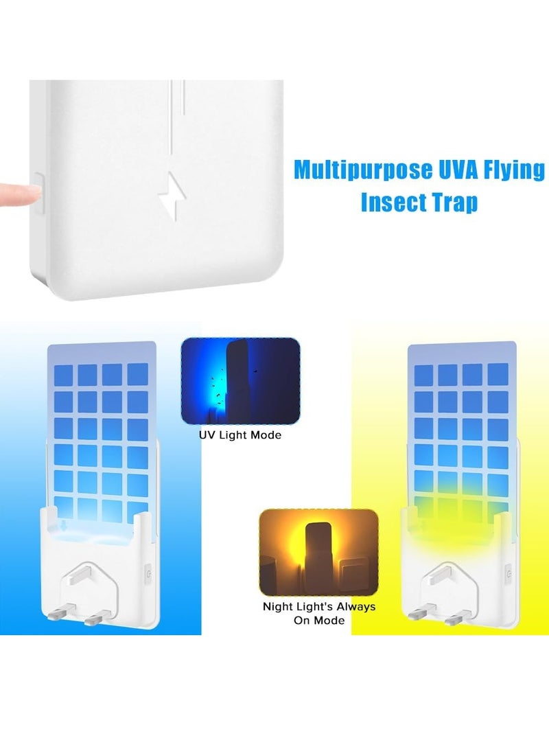 Necomi 2 Piece Adhesive Mosquito Trap + 10 Piece Adhesive Cards, Indoor Mosquito Trap, Captures Houseflies, Fruit Flies and Mosquitoes with Night Light - Image 3