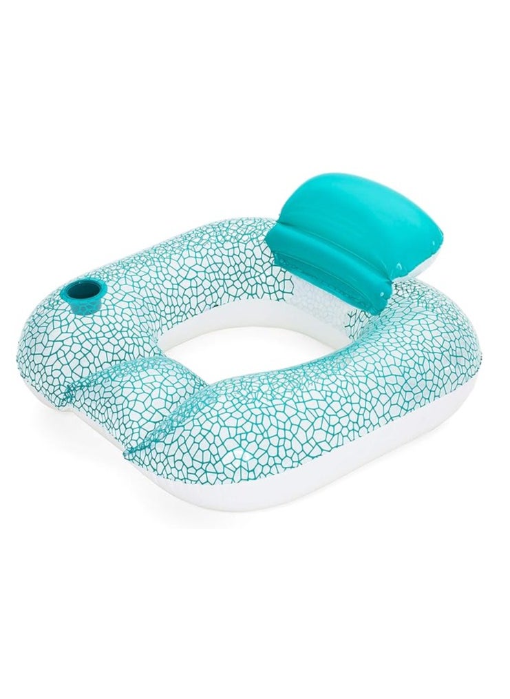 Bestway - Inflatable Float with Pillow - Blue, Comfortable Pool Float with Headrest for Relaxing Water Fun - Image 1
