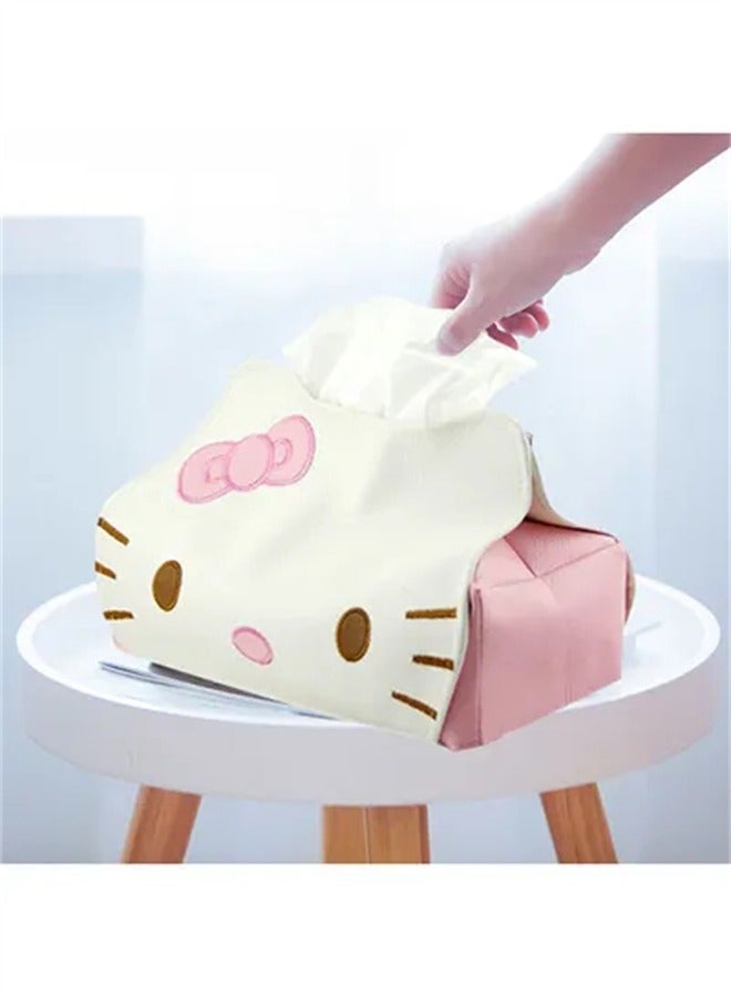 Hello Kitty PU Leather Tissue Box Pink/White  - Image 2