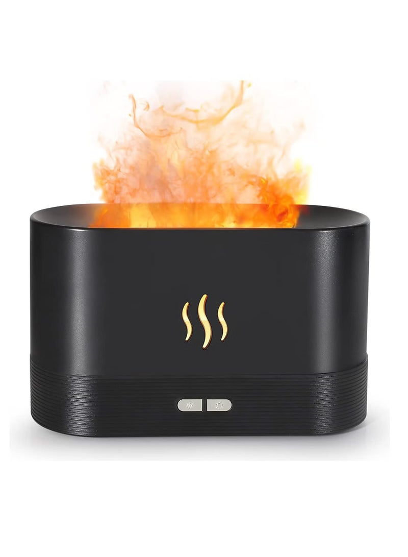 ACLIX Depulat Flame Air Diffuser,Humidifier,Portable-Noiseless Aroma Diffuser for Home,Office or Yoga Essential Oil Diffuser with No-Water Auto-Off Protection(Black) - Image 1