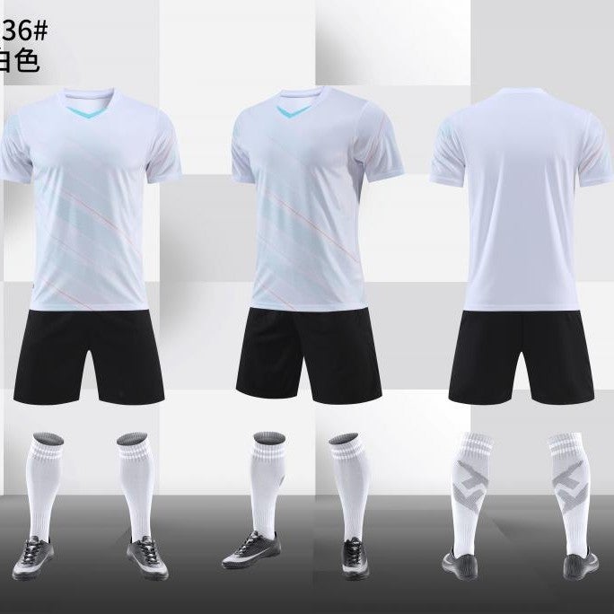 New Style Football Clothing Suit Training Clothing Student Competition Team Clothing Printed Football Clothing Quick-Drying Short-Sleeved Adult Children'S Clothing - Image 4