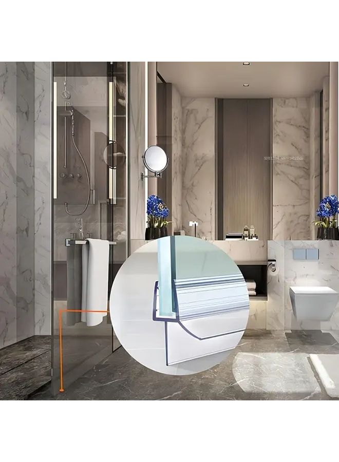 Soft Edge 23 H Frameless Glass Shower Door Magnetic Seal Strip With Internal Grip - Image 4