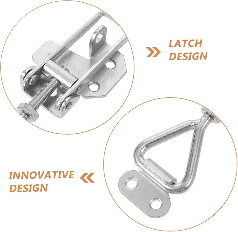 Silver Heavy Duty Trailer Latch Assembly for Cargo Door Closure 20 5X6X2 3CM - Image 3