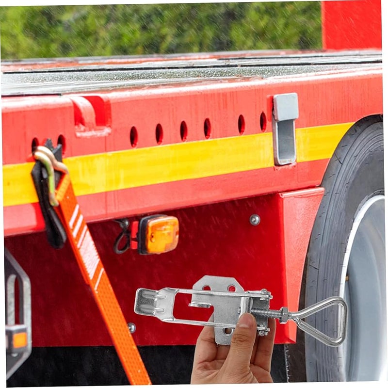 Silver Heavy Duty Trailer Latch Assembly for Cargo Door Closure 20 5X6X2 3CM - Image 5