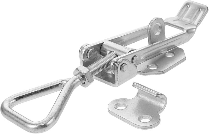 Silver Heavy Duty Trailer Latch Assembly for Cargo Door Closure 20 5X6X2 3CM - Image 1