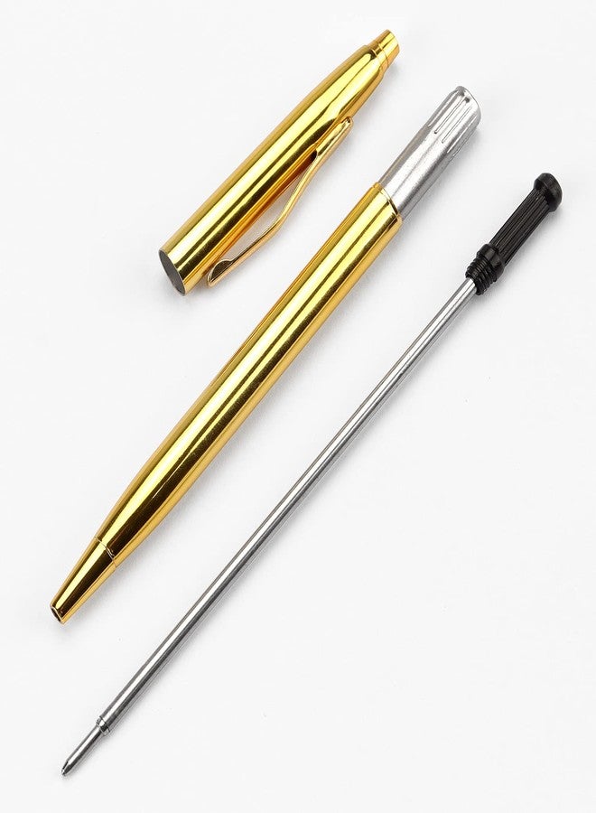 LONGKEY 3 Pack Slim Gold Ballpoint Pens Black Ink 1 mm, Great Gift for Business Office Students Teachers Wedding Christmas (Gold) - Image 4