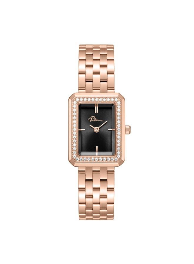 POLICE Women Uloya Black Dial Stainless Steel Bracelet Analog Watch , 21.7mm - Image 1