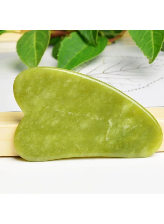 Shein Gua Sha Massage Tool, Natural Jade Scraping Facial Tool for Spa Acupuncture Therapy Treatment On Face Back, Arms, Neck, Shoulder Stone Guasha Neck Beauty Slimming Massager Skin Caring - Image 5