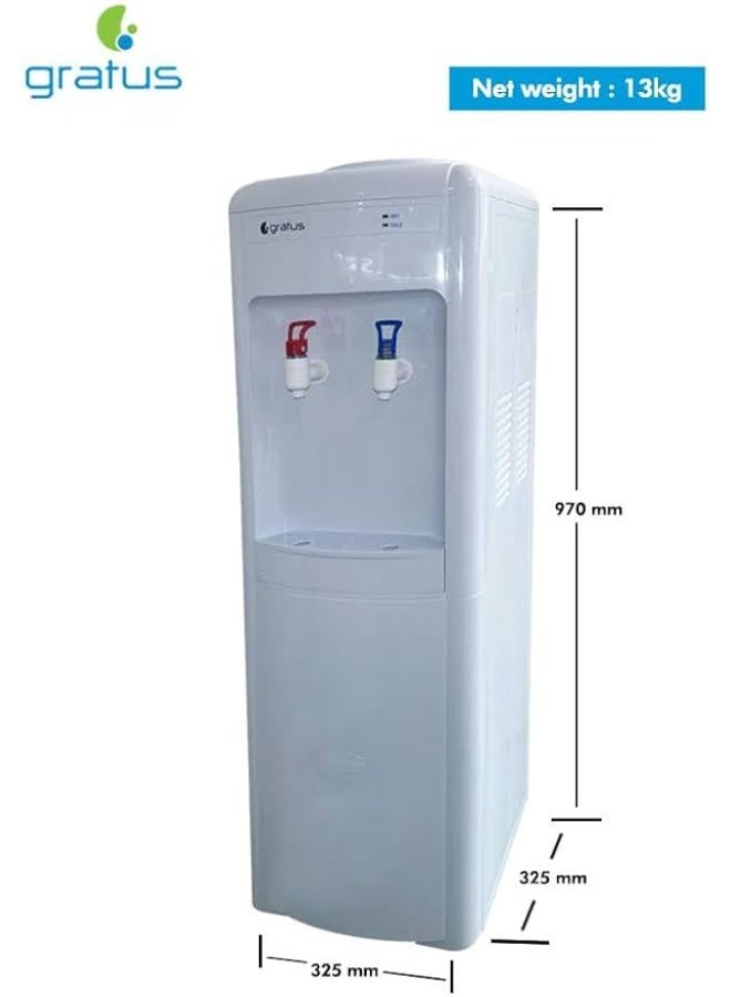 gratus Hot & Cold 2‑Tap Floor‑Standing Top‑Load Water Dispenser — 1 Year Unit + 2 Year Compressor Warranty | Model GWD102AWDX - Image 2