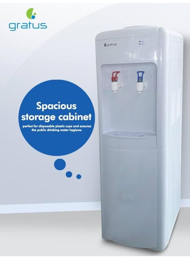 gratus Hot & Cold 2‑Tap Floor‑Standing Top‑Load Water Dispenser — 1 Year Unit + 2 Year Compressor Warranty | Model GWD102AWDX - Image 5