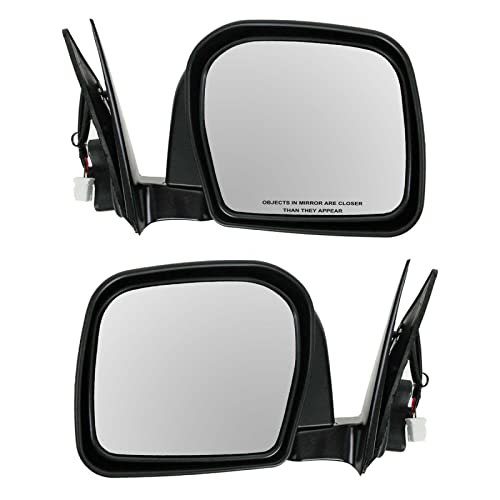 TRQ Driver & Passenger Side Mirror Set Power Compatible with 1999-2002 Toyota 4Runner TO1320174 TO1321174 - Image 1