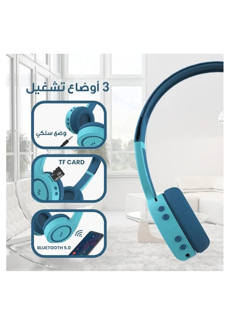Bingozones B18 Kid Headphones with microphone for School, Wired Headset for Children Toddlers Girls with 85db Volume Limit Green
