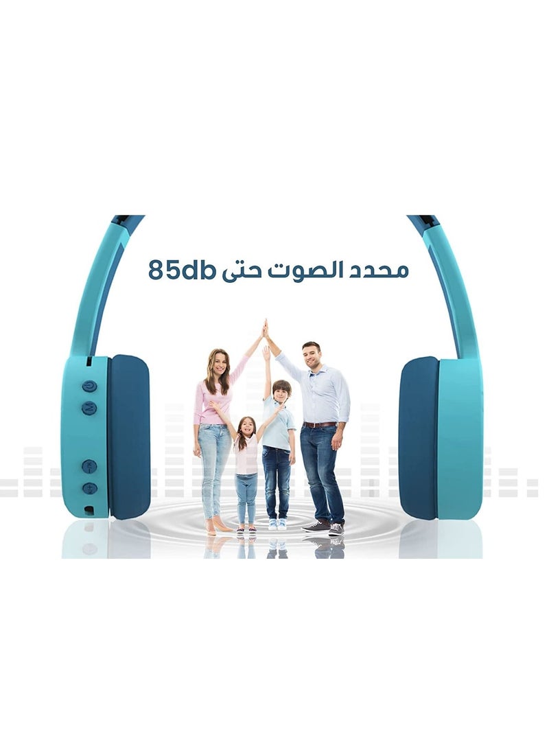 Bingozones B18 Kid Headphones with microphone for School, Wired Headset for Children Toddlers Girls with 85db Volume Limit Green