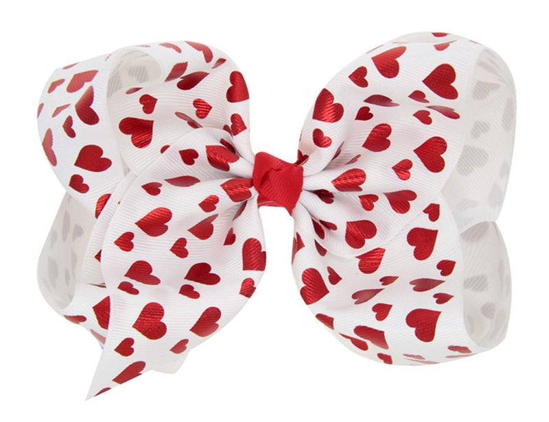 Hair Clips Boutique Hair Bows Alligator Clip for Women Girl Hairpin 6 Inch Large Cheer Bow Clip Handmade Bowknot Barrettes Hair Accessories TSFJ02 Sweet Heart