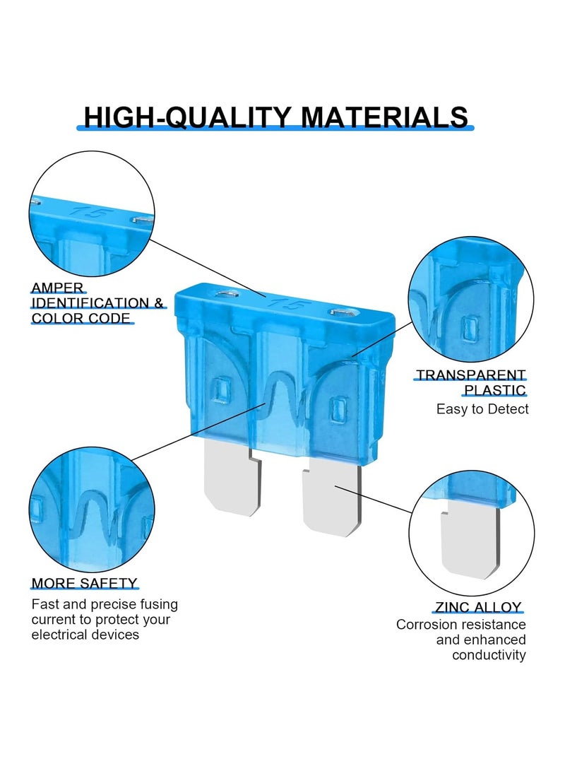general 182 Pieces Car Fuse Assortment Kit Blade-Type Automotive Kirsite Fuses For Car/RV/Truck/Motorcycle(2A 3A 5A 7.5A 10A 15A 20A 25A 30A 35A 40A) - Image 4