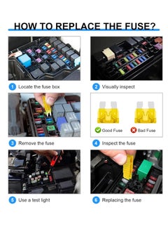 General 182 Pieces Car Fuse Assortment Kit Blade-Type Automotive Kirsite Fuses For Car/RV/Truck/Motorcycle(2A 3A 5A 7.5A 10A 15A 20A 25A 30A 35A 40A)  - Image 5