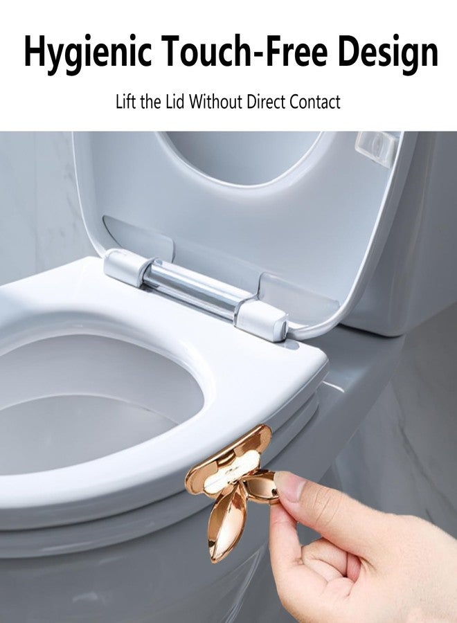 يافيجي YAFIYGI 6 قطع من رافع مقعد المرحاض ذاتي اللصق، ألسنة رفع غطاء المرحاض، حامل مشبك غطاء المرحاض، مقبض لغطاء المرحاض المنزلق، تجنب لمس مقابض مقعد الأدوات، ألسنة منع اللمس - Image 4