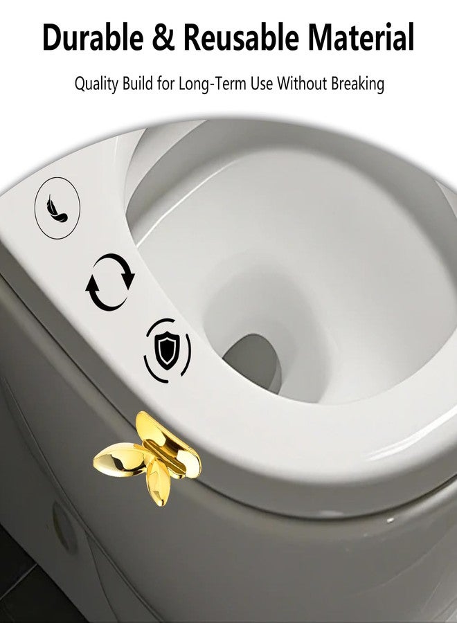 يافيجي YAFIYGI 6 قطع من رافع مقعد المرحاض ذاتي اللصق، ألسنة رفع غطاء المرحاض، حامل مشبك غطاء المرحاض، مقبض لغطاء المرحاض المنزلق، تجنب لمس مقابض مقعد الأدوات، ألسنة منع اللمس - Image 5