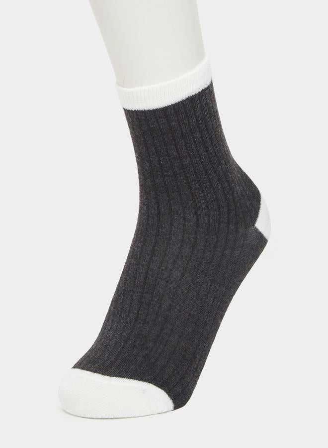 Styli Set of 5 - Striped Cuff Crew Socks  - Image 4