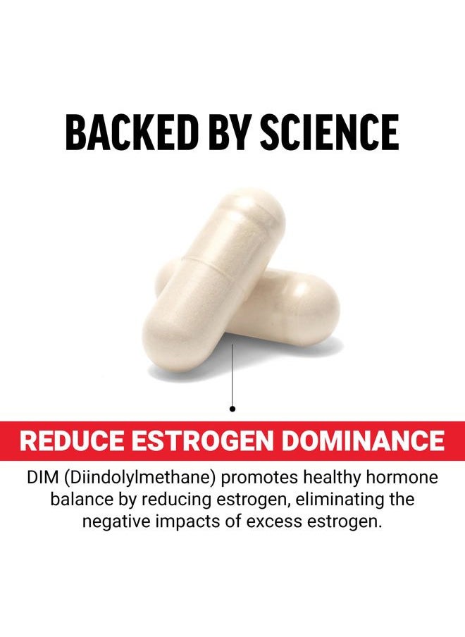 Force Factor DIM Pills to Decrease Estrogen in Men, Diindolylmethane Supplement with Key Natural Ingredients and Superior Absorption, Diindolylmethane 300mg, Works Fast, 30 Capsules  - Image 3