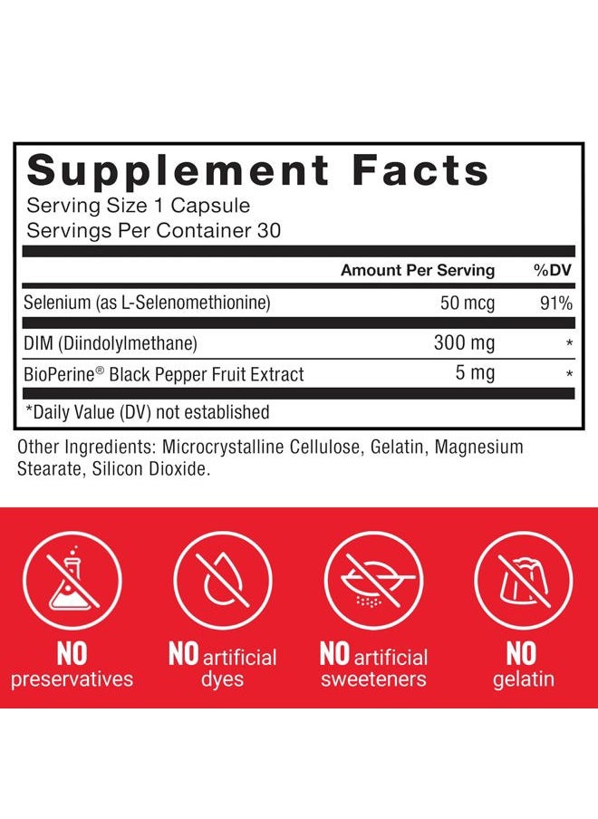 Force Factor DIM Pills to Decrease Estrogen in Men, Diindolylmethane Supplement with Key Natural Ingredients and Superior Absorption, Diindolylmethane 300mg, Works Fast, 30 Capsules  - Image 5