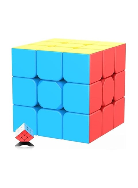 Jurnwey Speed Cube 3x3x3 Stickerless with Cube Tutorial - Turning Speedly Smoothly Magic Cubes 3x3 Puzzle Game Brain Toy for Kids and Adult