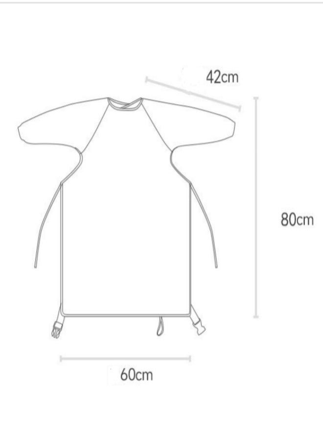 MIXDE Waterproof Anti-dirty Sleeved Weaning Bib Dining Chair Cover for 6-48 Months  - Image 5