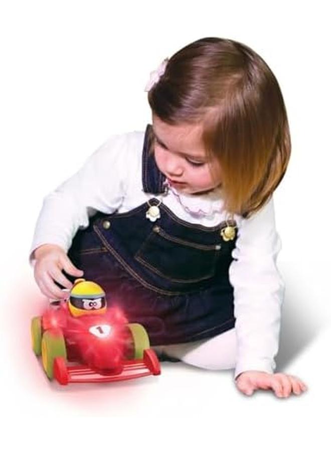 بي بي جونيور لعبة سيارة ممتعة بصيغة الدفع والتوهج باللون الأحمر - Image 3