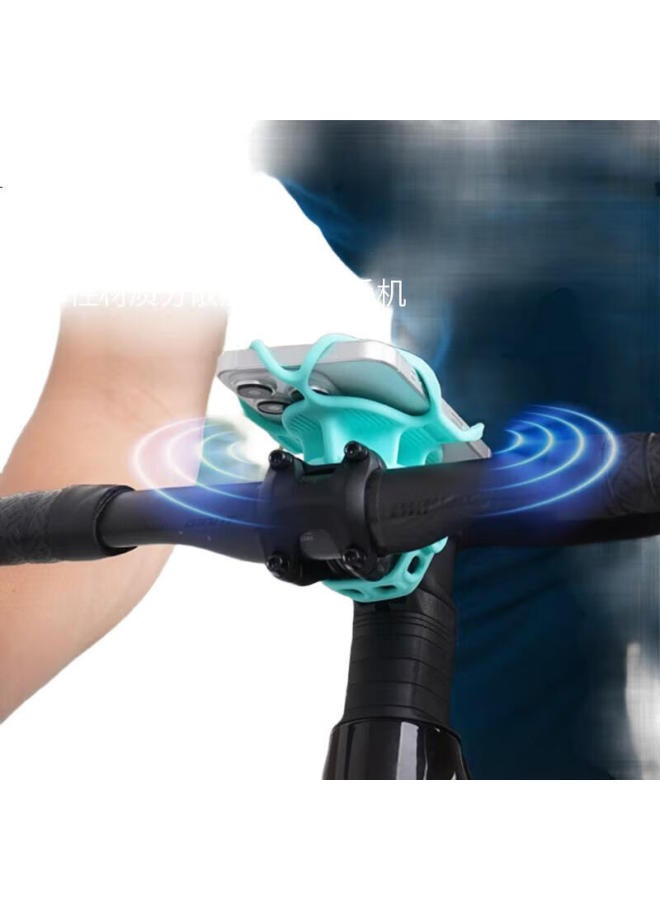 Bone Road Bike Phone Holder Integrated Handlebar Super Lightweight Silicone Mountain Bike Riding Navigation Fixed Bracket Shockproof - Image 3
