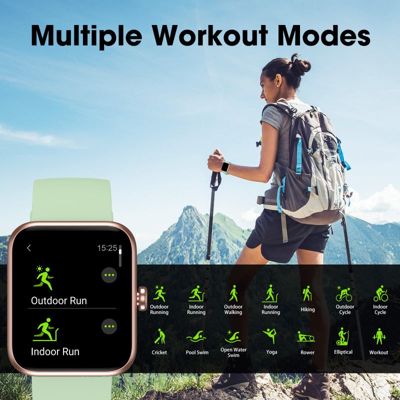 TYKOIT Smart Watch, Fitness Tracker with Heart Rate Monitor, Blood Oxygen, Sleep Watch, 41mm Touchscreen Smartwatch for Android iOS Swimming Waterproof Pedometer Step Calories Tracker for Women Men - Image 4