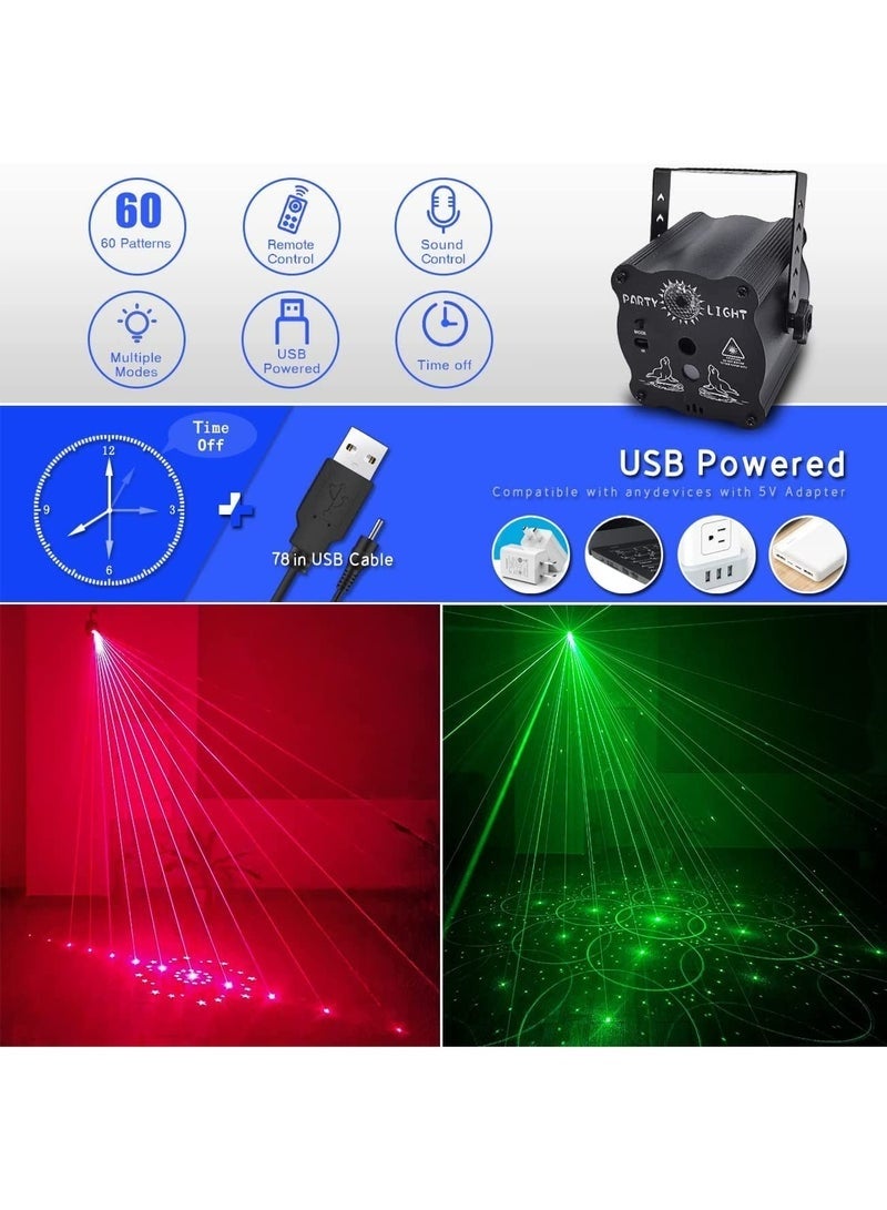 WALALLA Stage Lights Party Lights DJ Disco Lights, Sound Activated Strobe Lights with Remote Control Laser Lights Show Projector, Glow Party Decor,Suitable for Dance Party Karaoke Living Room - Image 3