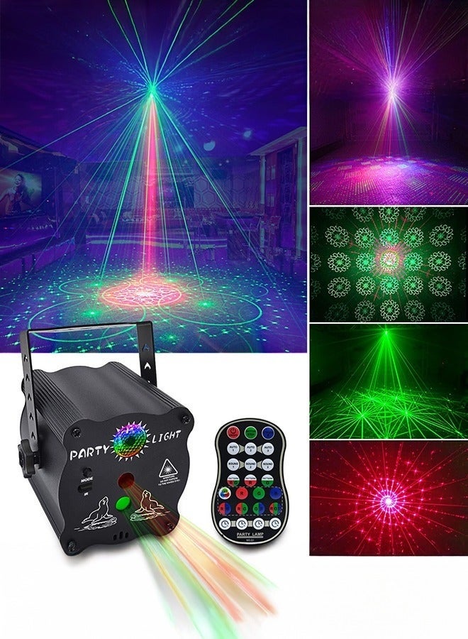 WALALLA Stage Lights Party Lights DJ Disco Lights, Sound Activated Strobe Lights with Remote Control Laser Lights Show Projector, Glow Party Decor,Suitable for Dance Party Karaoke Living Room - Image 1